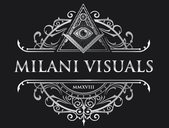Milani Visuals logo design by Roma