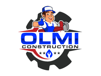 Olmi Construction  logo design by AamirKhan