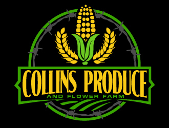 Collins Produce and Flower Farm logo design by AamirKhan