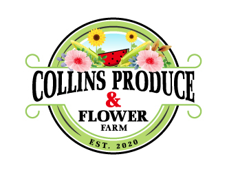 Collins Produce and Flower Farm logo design by aryamaity