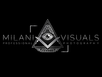 Milani Visuals logo design by DreamLogoDesign