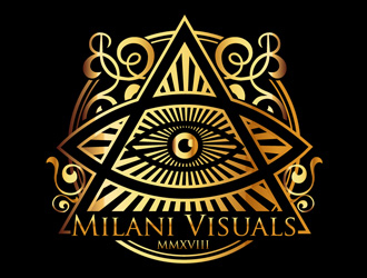 Milani Visuals logo design by DreamLogoDesign