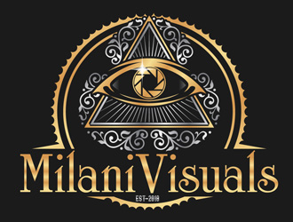 Milani Visuals logo design by DreamLogoDesign