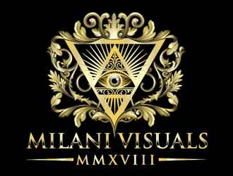 Milani Visuals logo design by Roma