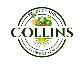Collins Produce and Flower Farm logo design by czars