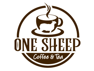 One Sheep Coffee & Tea logo design by PMG