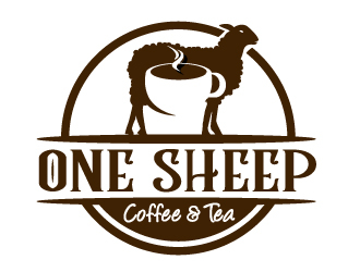 One Sheep Coffee & Tea logo design by PMG