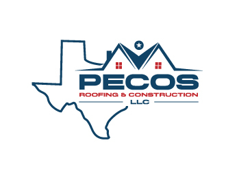 Pecos Roofing & Construction LLC logo design by drifelm