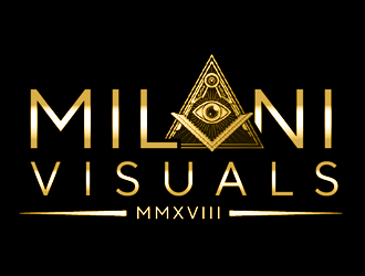 Milani Visuals logo design by Roma
