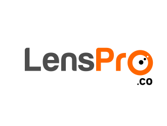 LensPro.co logo design by Rossee