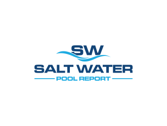 Salt Water Pool Report logo design by luckyprasetyo