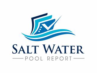 Salt Water Pool Report logo design by up2date