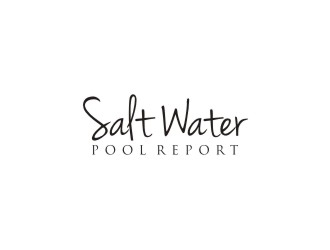 Salt Water Pool Report logo design by bombers