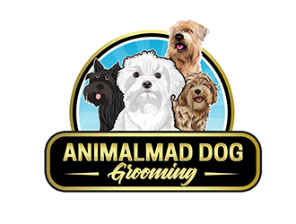 AnimalMad Dog Grooming logo design by PrimalGraphics