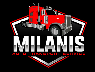 Milanis Auto transport service logo design by AamirKhan