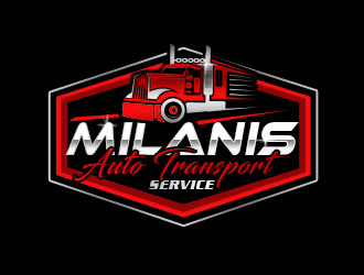 Milanis Auto transport service logo design by Benok
