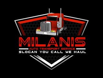 Milanis Auto transport service logo design by czars