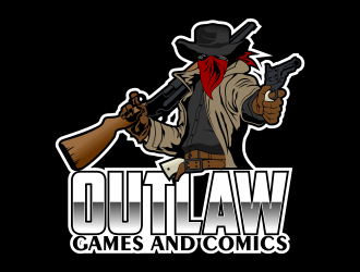 Outlaw Games and Comics logo design by Kruger