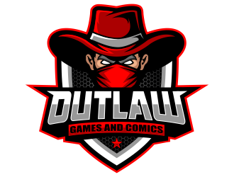 Outlaw Games and Comics logo design by jm77788
