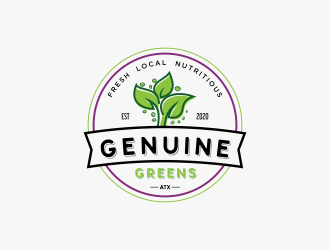 Genuine Greens ATX logo design by yeve