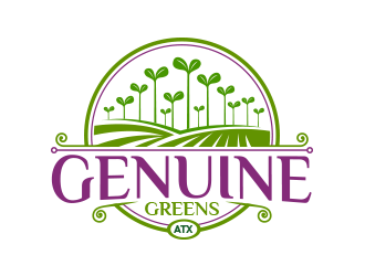 Genuine Greens ATX logo design by scriotx
