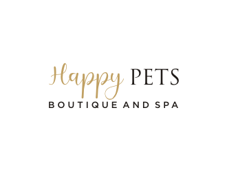 Happy Pets boutique and spa logo design by Artomoro