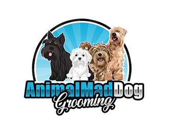 AnimalMad Dog Grooming logo design by PrimalGraphics