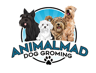 AnimalMad Dog Grooming logo design by PrimalGraphics