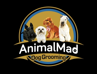 AnimalMad Dog Grooming logo design by AnandArts