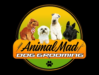 AnimalMad Dog Grooming logo design by AnandArts