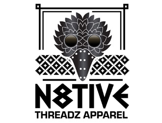 N8tive Threadz Apparel logo design by DreamLogoDesign