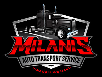 Milanis Auto transport service logo design by daywalker