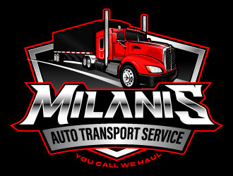 Milanis Auto transport service logo design by daywalker