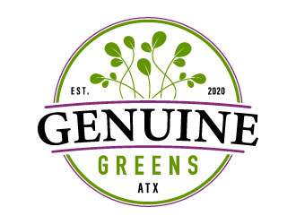 Genuine Greens ATX logo design by daywalker