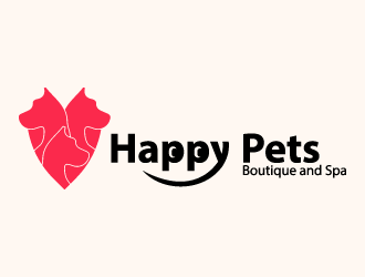 Happy Pets boutique and spa logo design by adiputra87