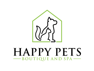 Happy Pets boutique and spa logo design by puthreeone
