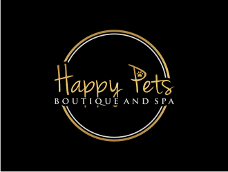 Happy Pets boutique and spa logo design by asyqh