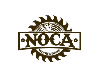 NOCA Woodworks logo design by bougalla005