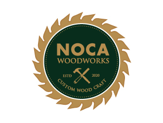 NOCA Woodworks logo design by Mirza