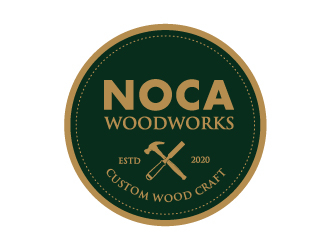 NOCA Woodworks logo design by Mirza
