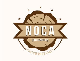 NOCA Woodworks logo design by Garmos