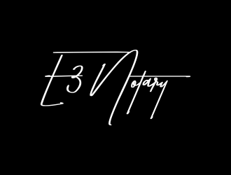 E3 Notary logo design by menanagan