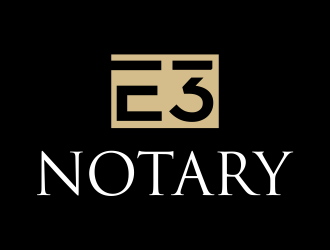 E3 Notary logo design by bomie