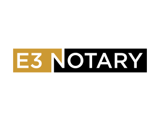 E3 Notary logo design by p0peye
