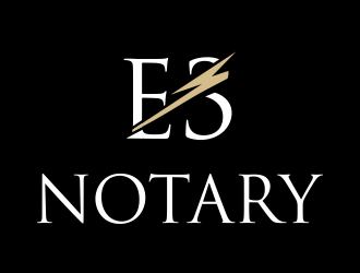 E3 Notary logo design by bomie