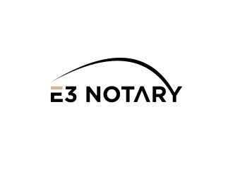 E3 Notary logo design by Galfine