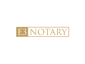 E3 Notary logo design by Artomoro