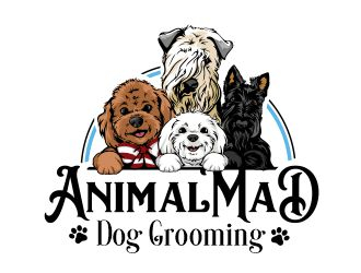 AnimalMad Dog Grooming logo design by veron
