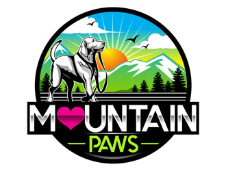 mountain paws logo design by DreamLogoDesign