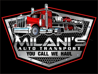 Milanis Auto transport service logo design by bosbejo